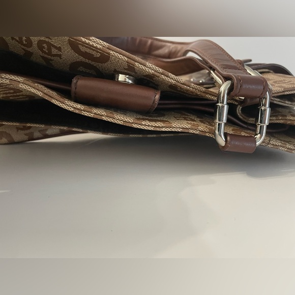 Etienne Aigner Designer Signature Logo Woman’s Purse Satchel Shoulder Bag Brown - Picture 12 of 14